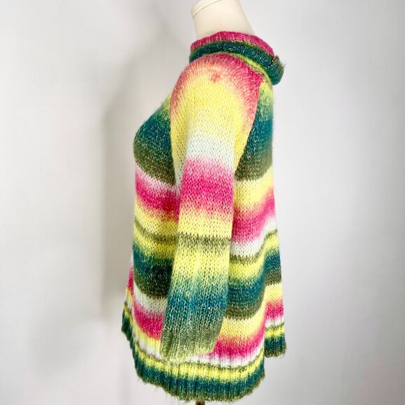 UnionBay - Pink + green cable knit sweater - Picture 3 of 8